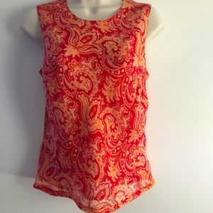 Ann Taylor Silk Paisley Shell